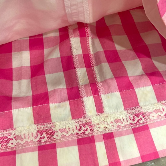 Lilly Pulitzer Pink/White Gingham Daisy Mini Skirt sz 4 - Picture 4 of 7